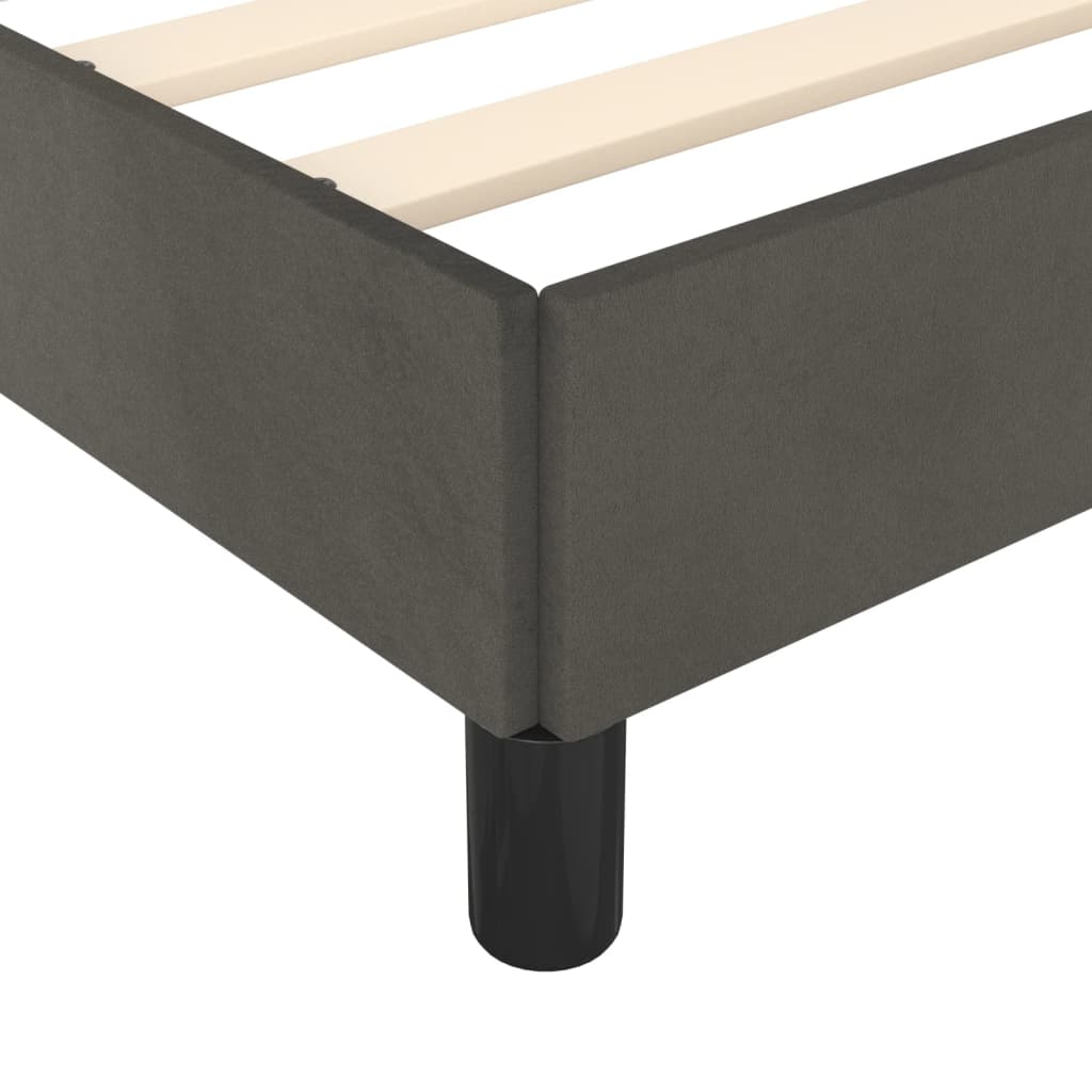 Bettgestell ohne Matratze Dunkelgrau 120x200 cm Samt