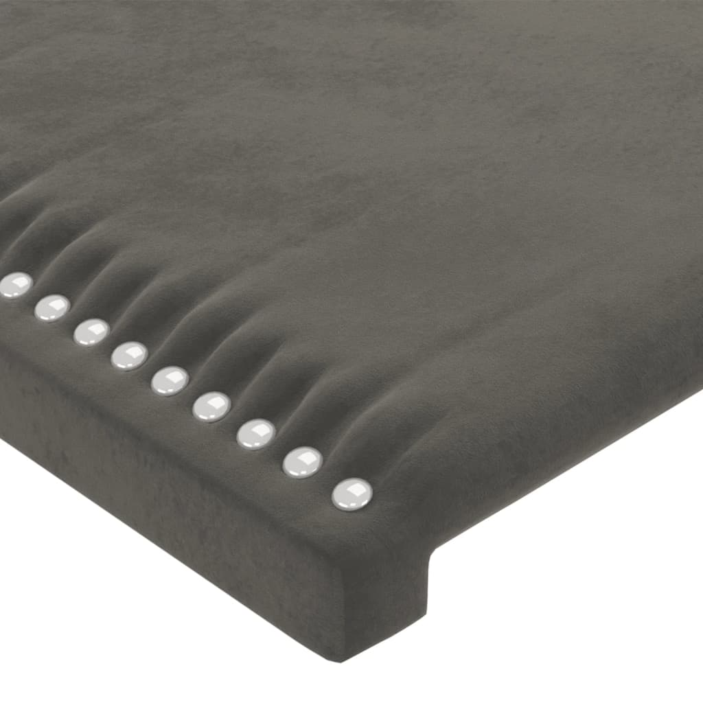 Bettgestell ohne Matratze Dunkelgrau 120x200 cm Samt