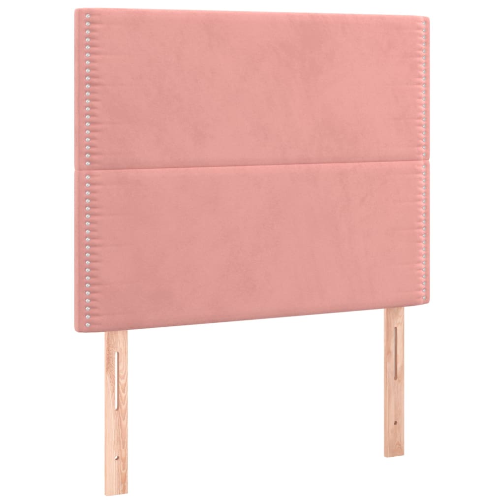 Bettgestell mit Kopfteil Rosa 120x200 cm Samt