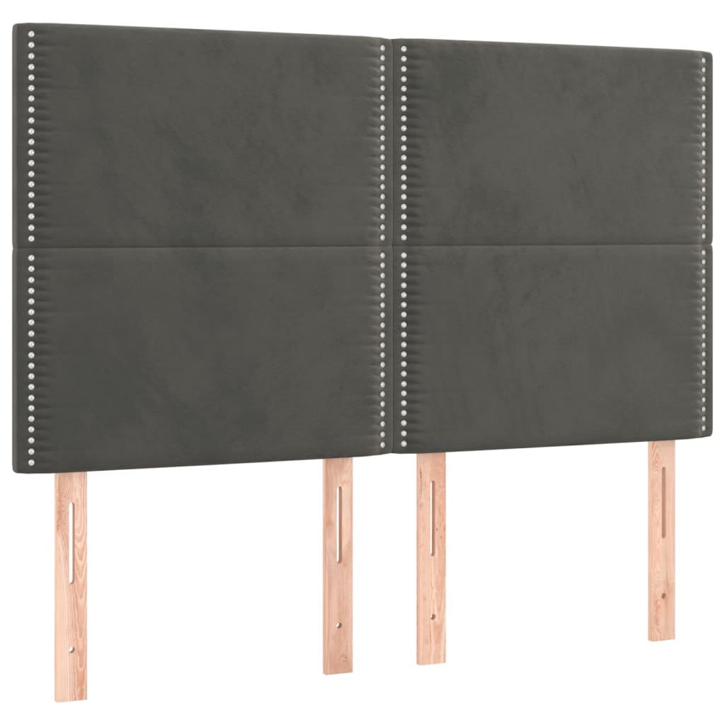 Bettgestell ohne Matratze Dunkelgrau 140x190 cm Samt