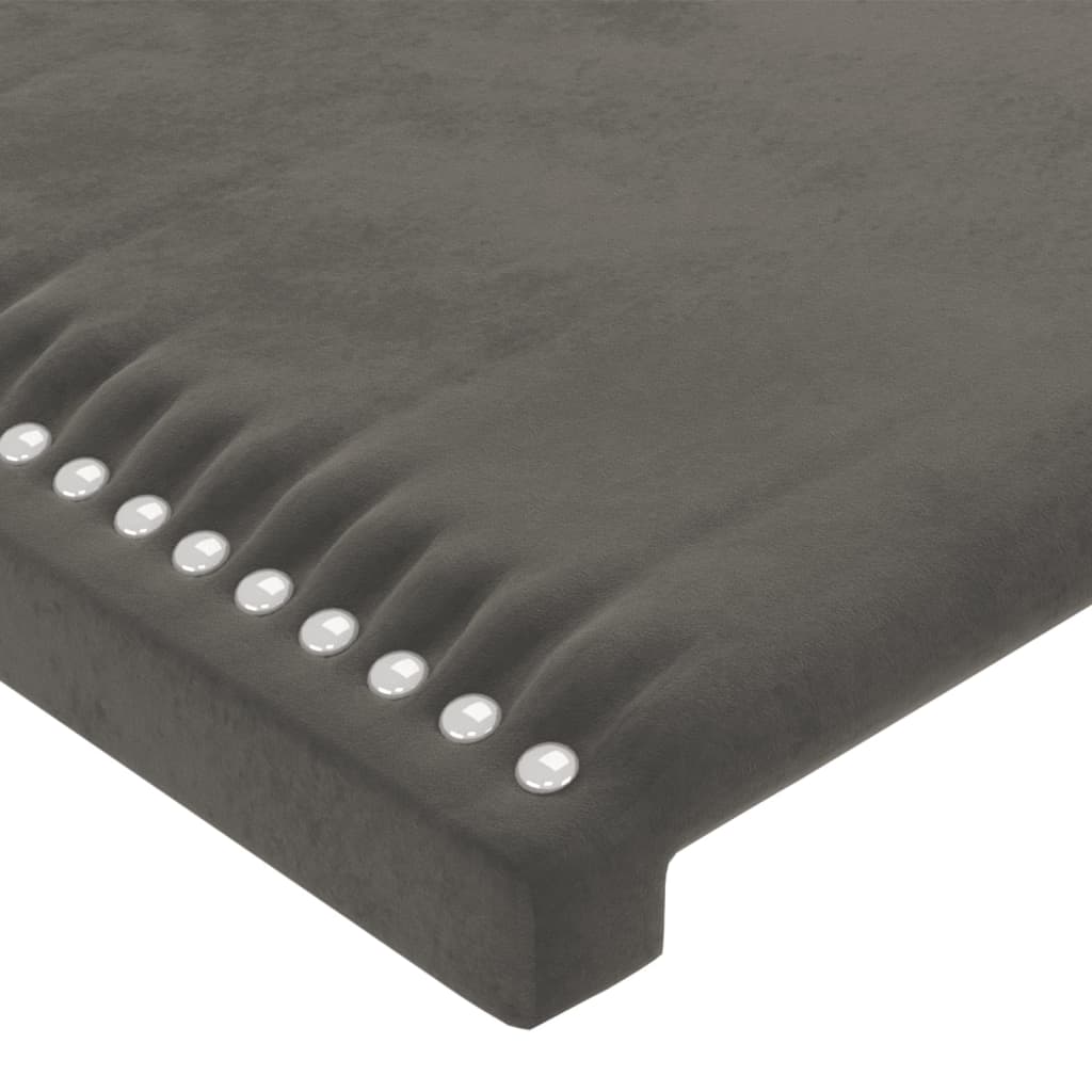 Bettgestell ohne Matratze Dunkelgrau 140x200 cm Samt