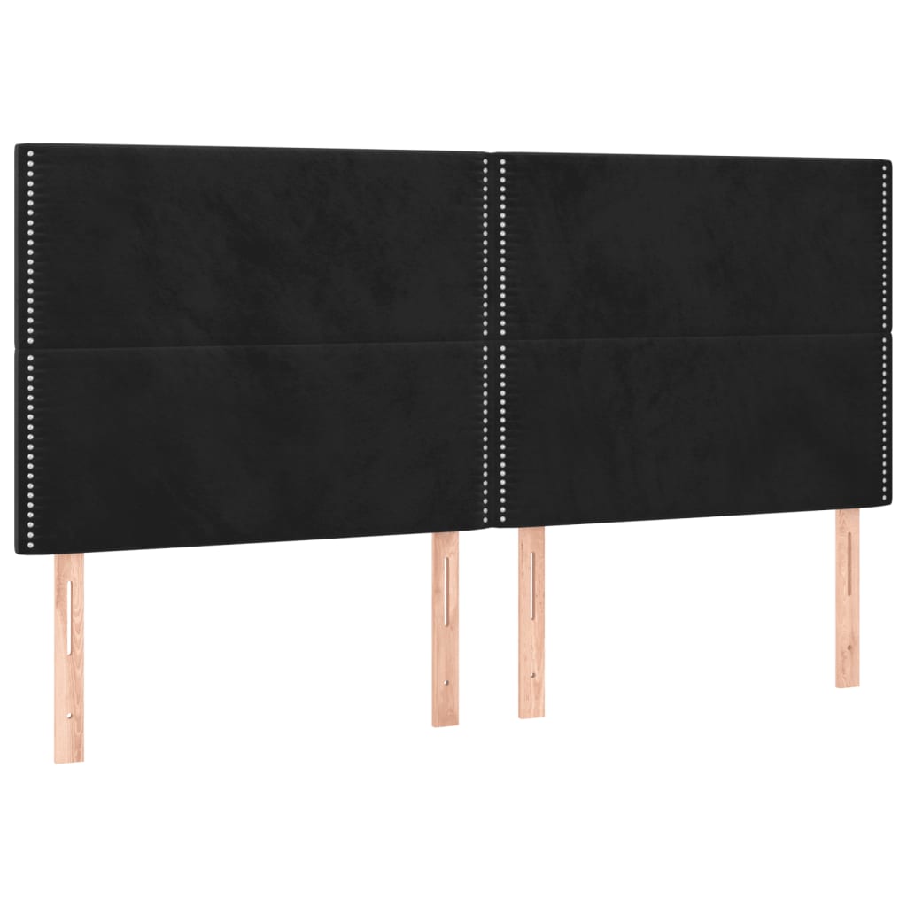 Bettgestell ohne Matratze Schwarz 160x200 cm Samt