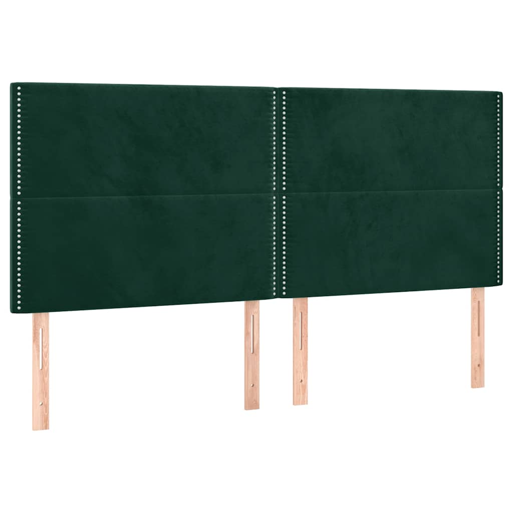 Bettgestell mit Kopfteil Dunkelgrün 180x200 cm Samt