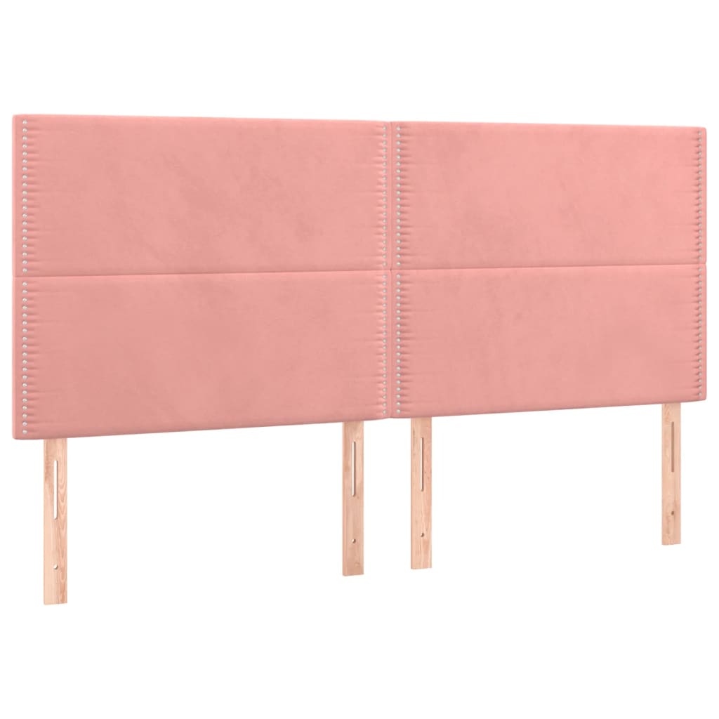 Bettgestell mit Kopfteil Rosa 180x200 cm Samt