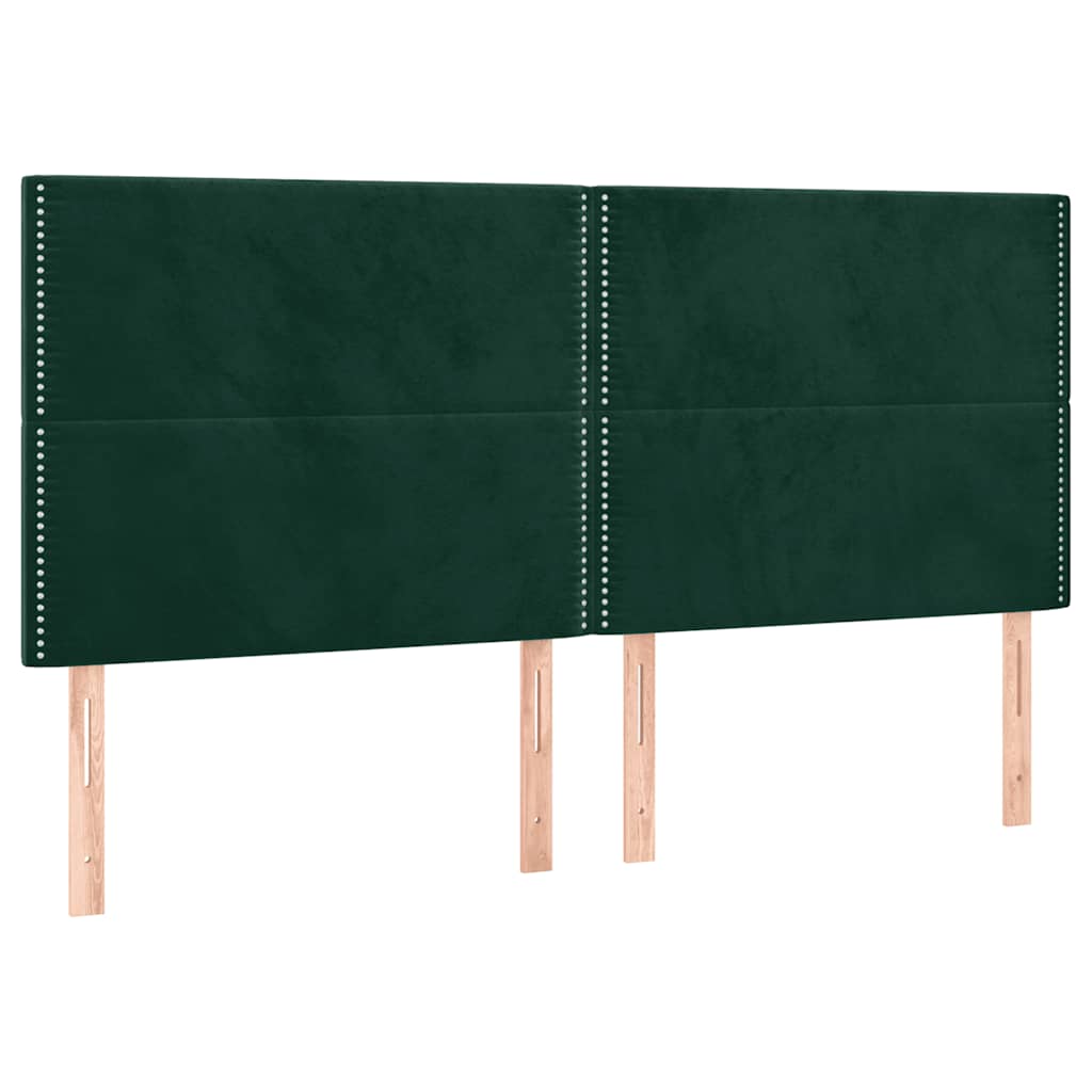 Bettgestell ohne Matratze Dunkelgrün 200x200 cm Samt
