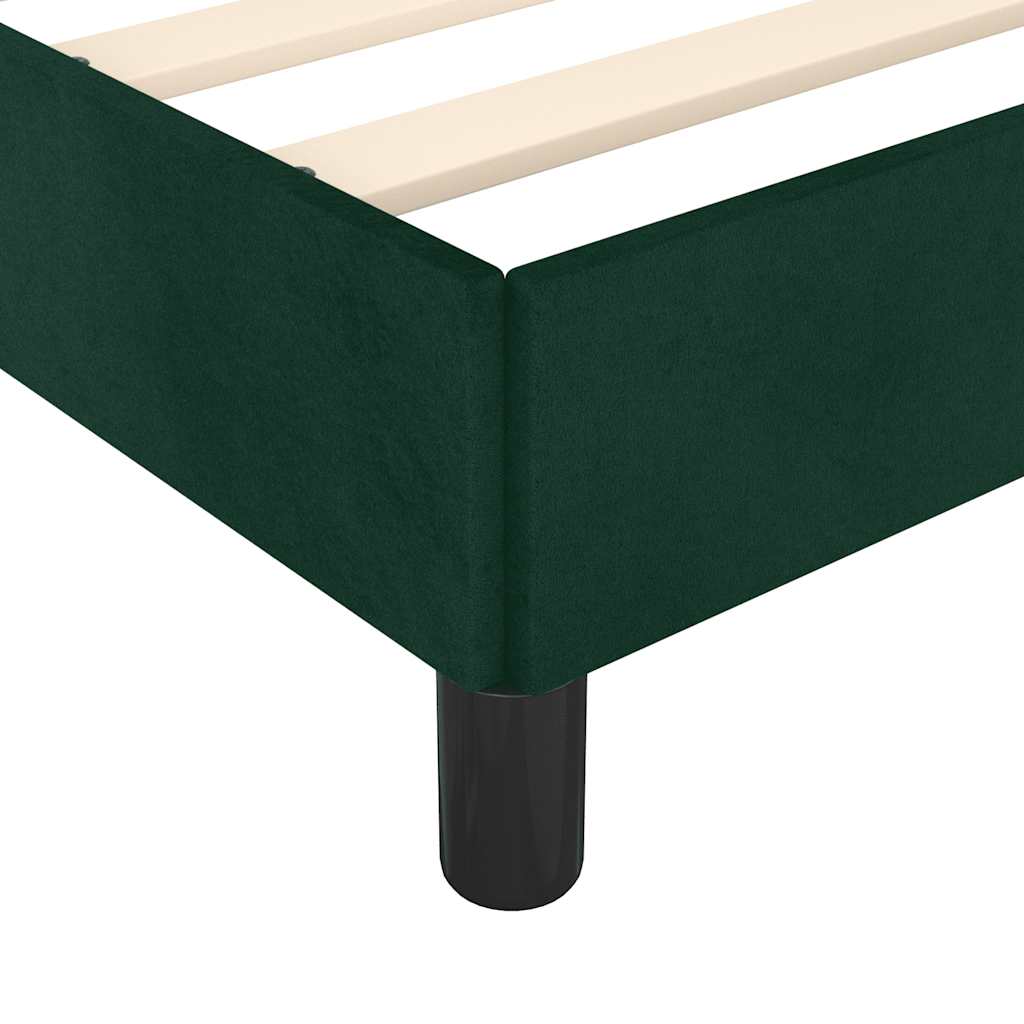 Bettgestell ohne Matratze Dunkelgrün 200x200 cm Samt