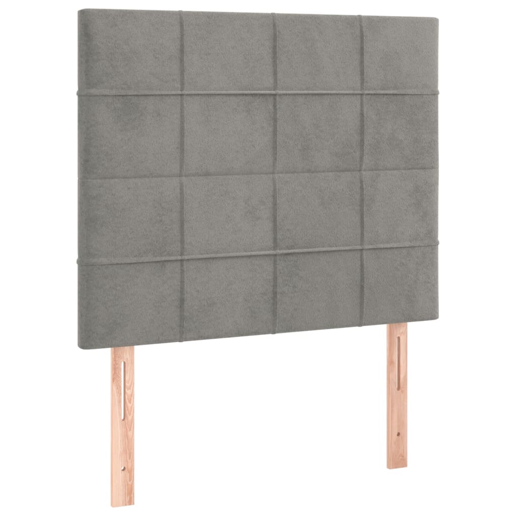 Bettgestell ohne Matratze Hellgrau 80x200 cm Samt