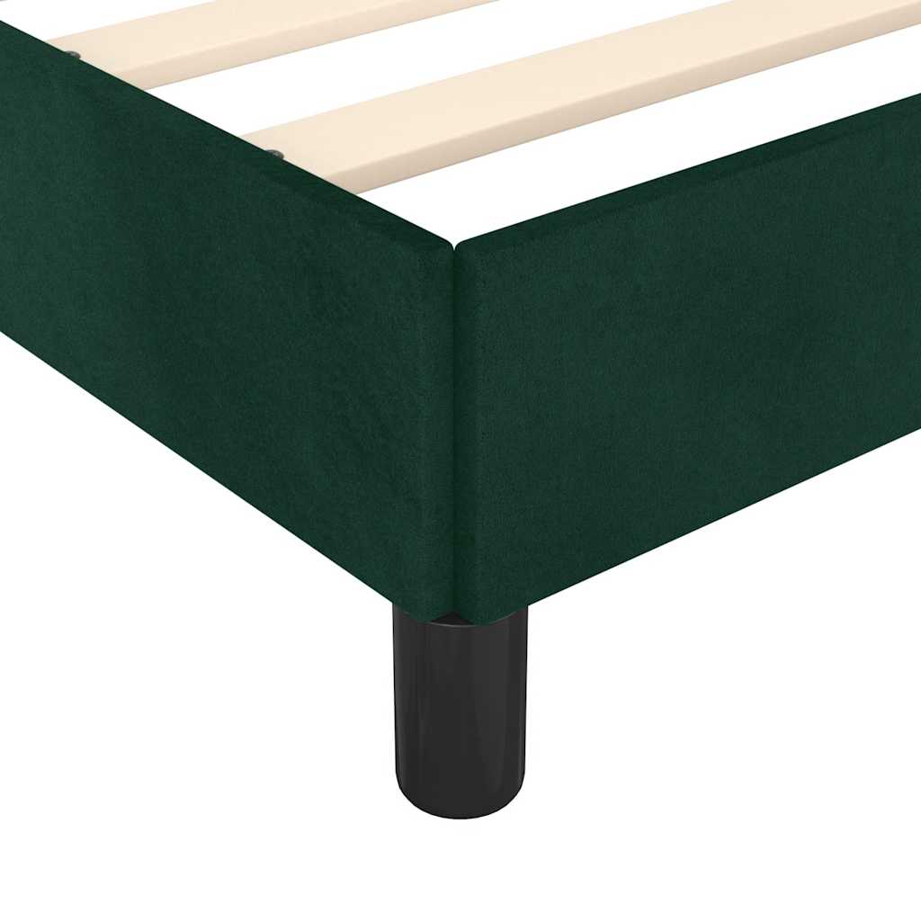 Bettgestell ohne Matratze Dunkelgrün 120x200 cm Samt