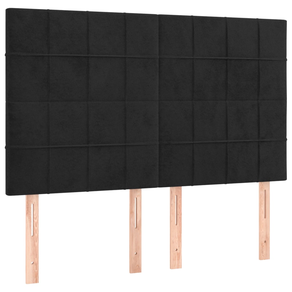 Bettgestell ohne Matratze Schwarz 140x190 cm Samt