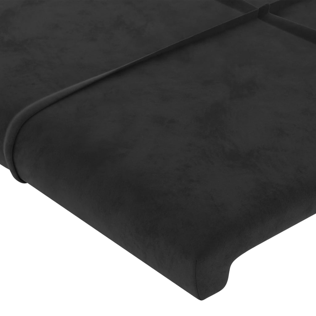 Bettgestell ohne Matratze Schwarz 140x190 cm Samt