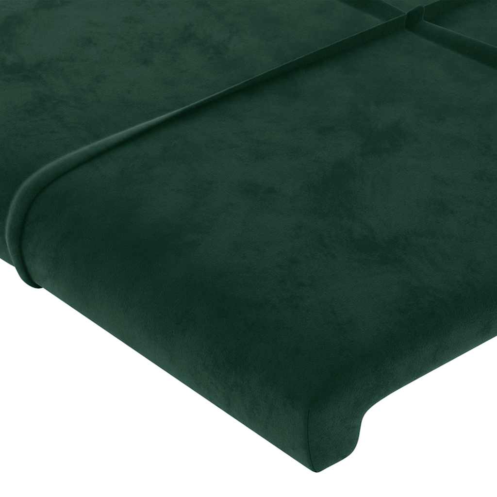 Bettgestell ohne Matratze Dunkelgrün 140x190 cm Samt