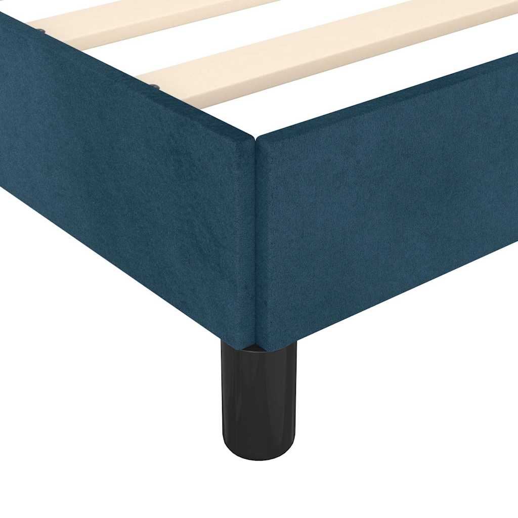 Bettgestell ohne Matratze Dunkelblau 140x190 cm Samt