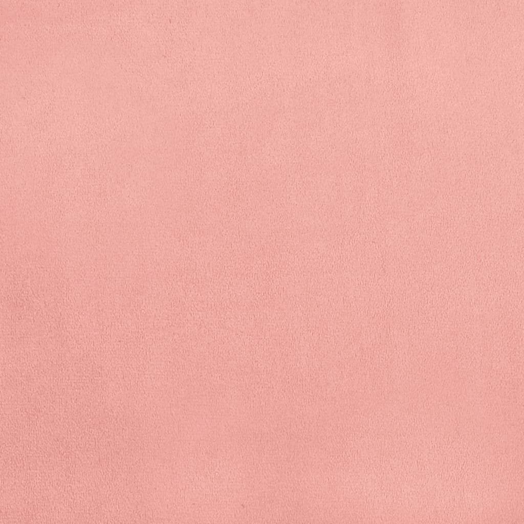 Bettgestell mit Kopfteil Rosa 140x190 cm Samt