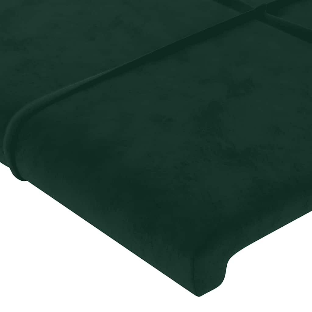 Bettgestell ohne Matratze Dunkelgrün 140x200 cm Samt