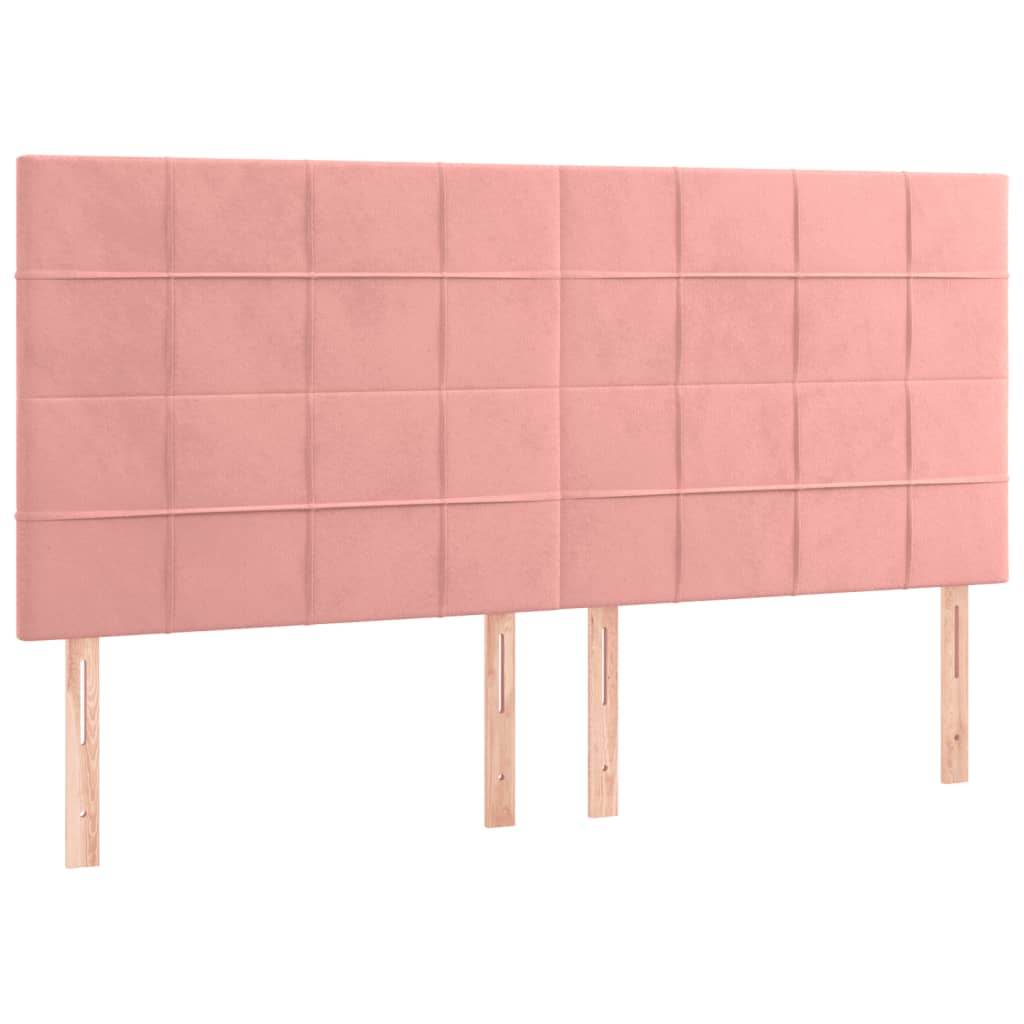 Bettgestell mit Kopfteil Rosa 180x200 cm Samt