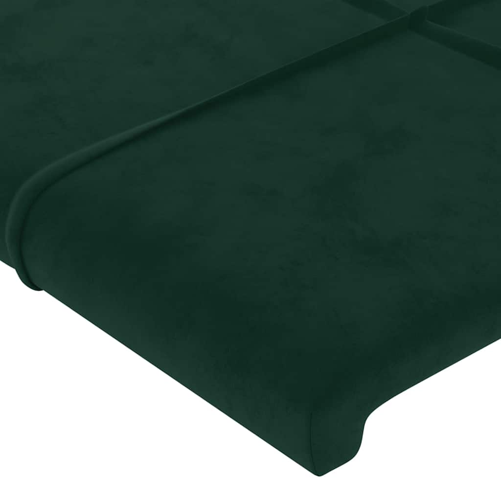 Bettgestell ohne Matratze Dunkelgrün 200x200 cm Samt