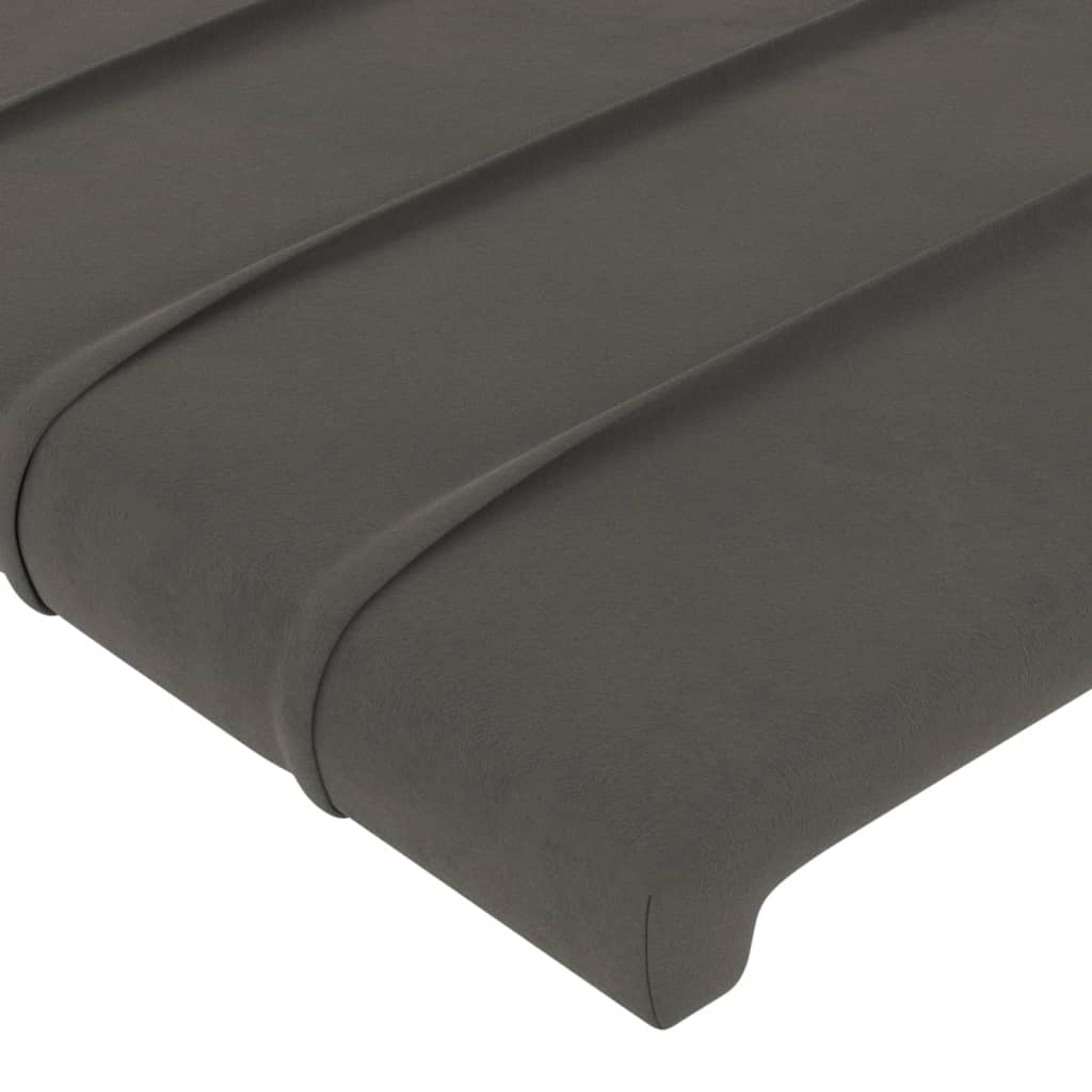 Bettgestell ohne Matratze Dunkelgrau 80x200 cm Samt
