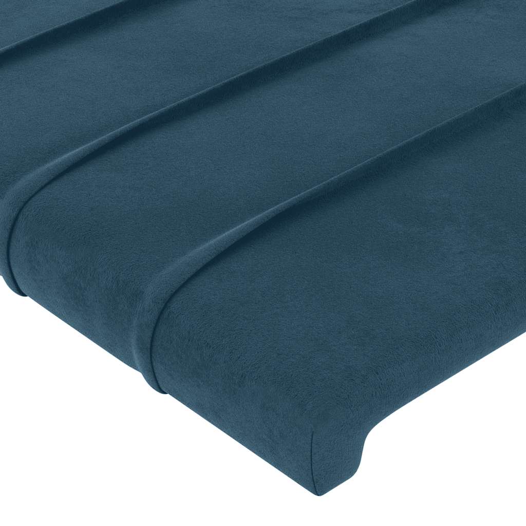 Bettgestell ohne Matratze Dunkelblau 80x200 cm Samt