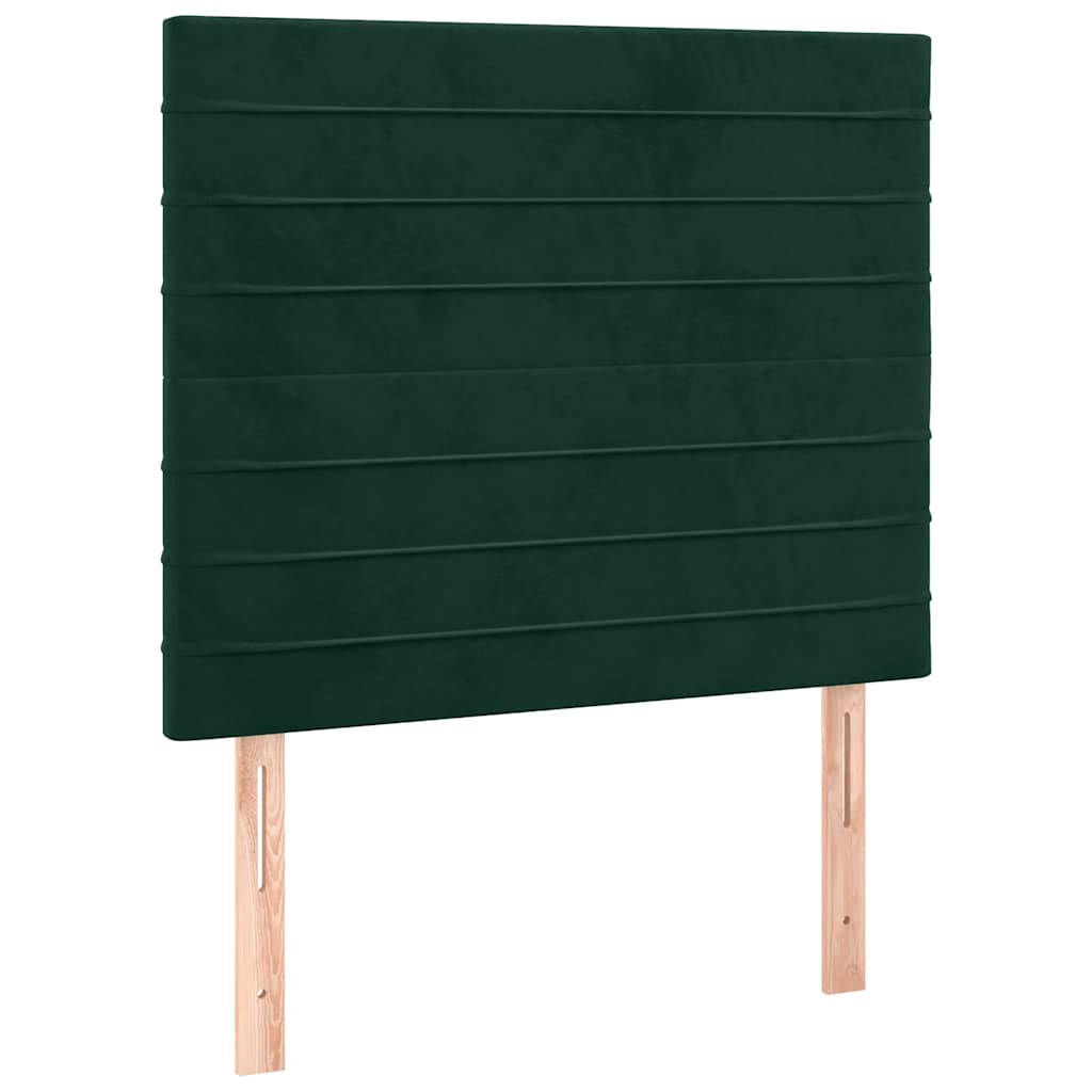 Bettgestell ohne Matratze Dunkelgrün 90x190 cm Samt