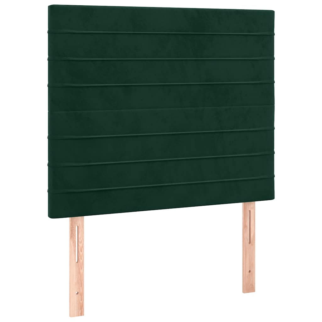 Bettgestell ohne Matratze Dunkelgrün 90x200 cm Samt