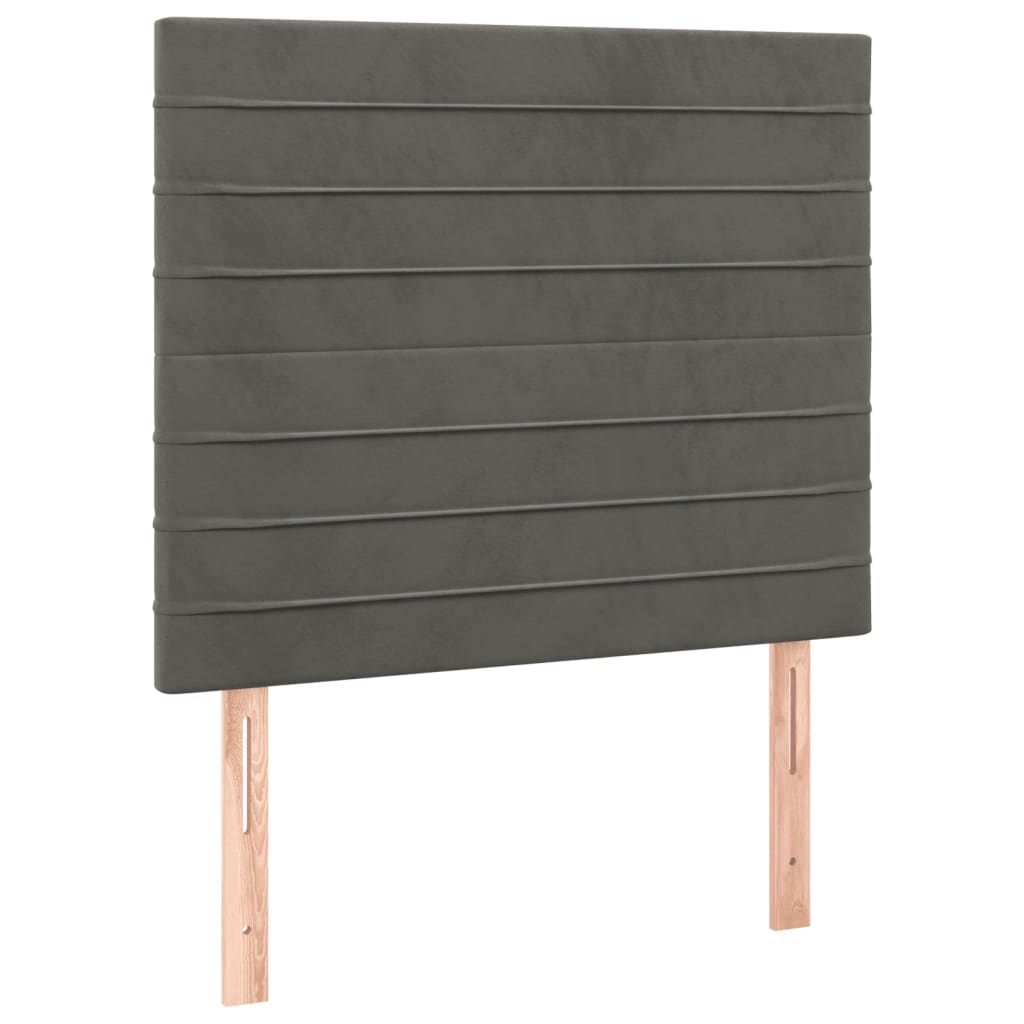 Bettgestell ohne Matratze Dunkelgrau 100x200 cm Samt