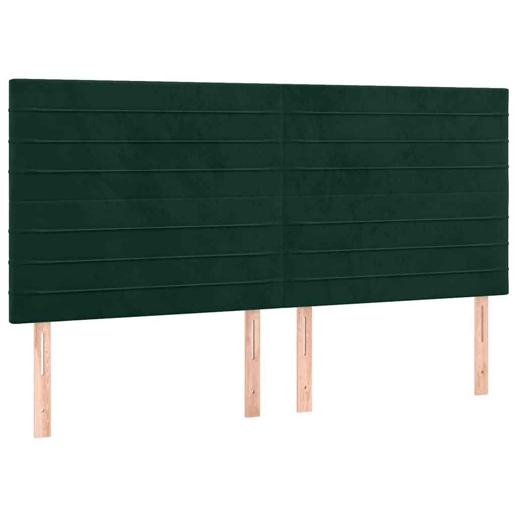 Bettgestell ohne Matratze Dunkelgrün 140x200 cm Samt
