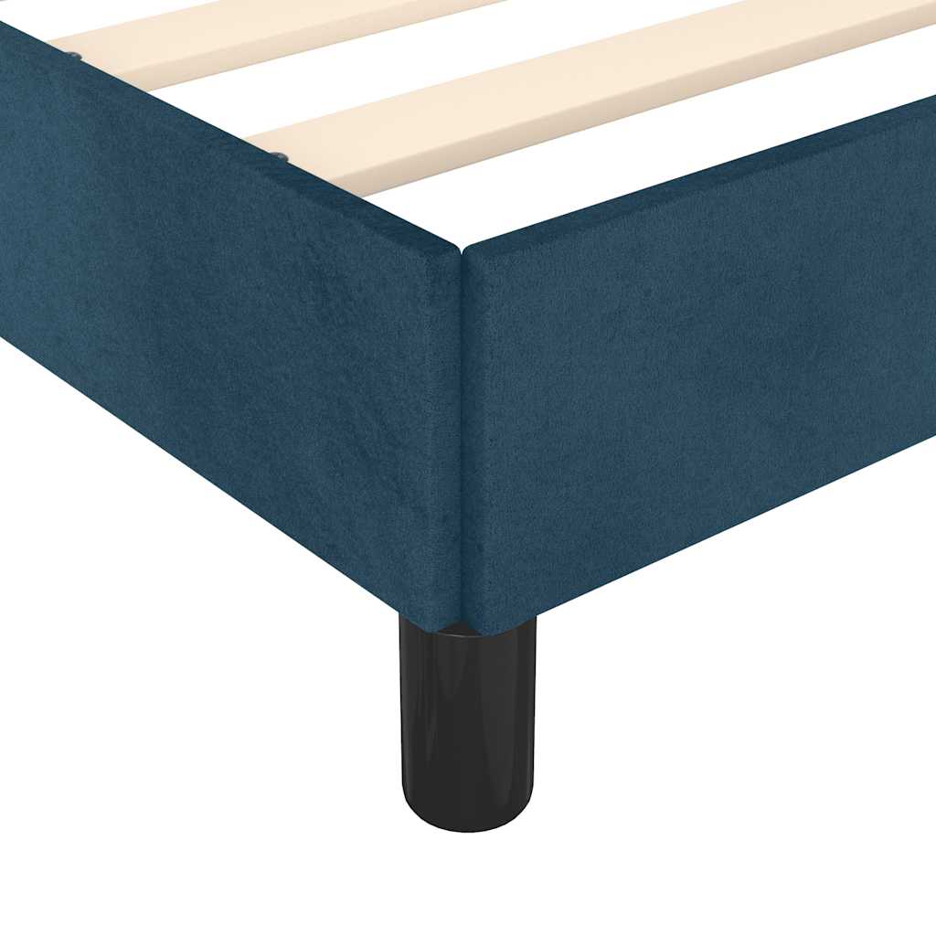 Bettgestell ohne Matratze Dunkelblau 140x200 cm Samt