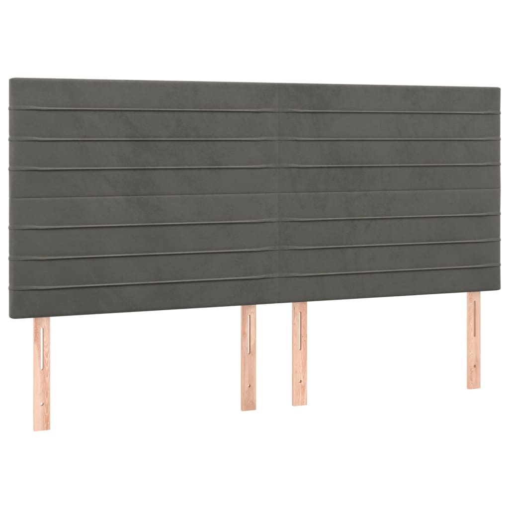 Bettgestell ohne Matratze Dunkelgrau 160x200 cm Samt