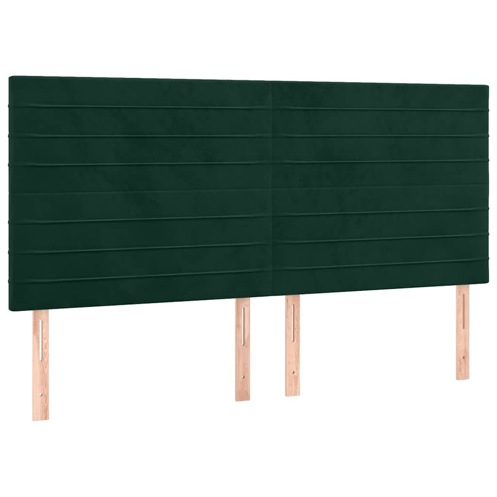 Bettgestell ohne Matratze Dunkelgrün 200x200 cm Samt