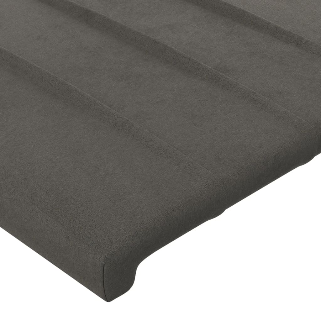 Bettgestell ohne Matratze Dunkelgrau 80x200 cm Samt