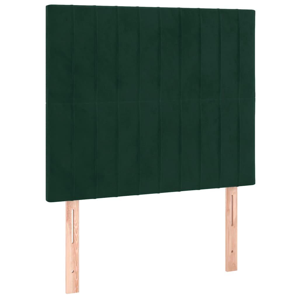Bettgestell ohne Matratze Dunkelgrün 90x190 cm Samt