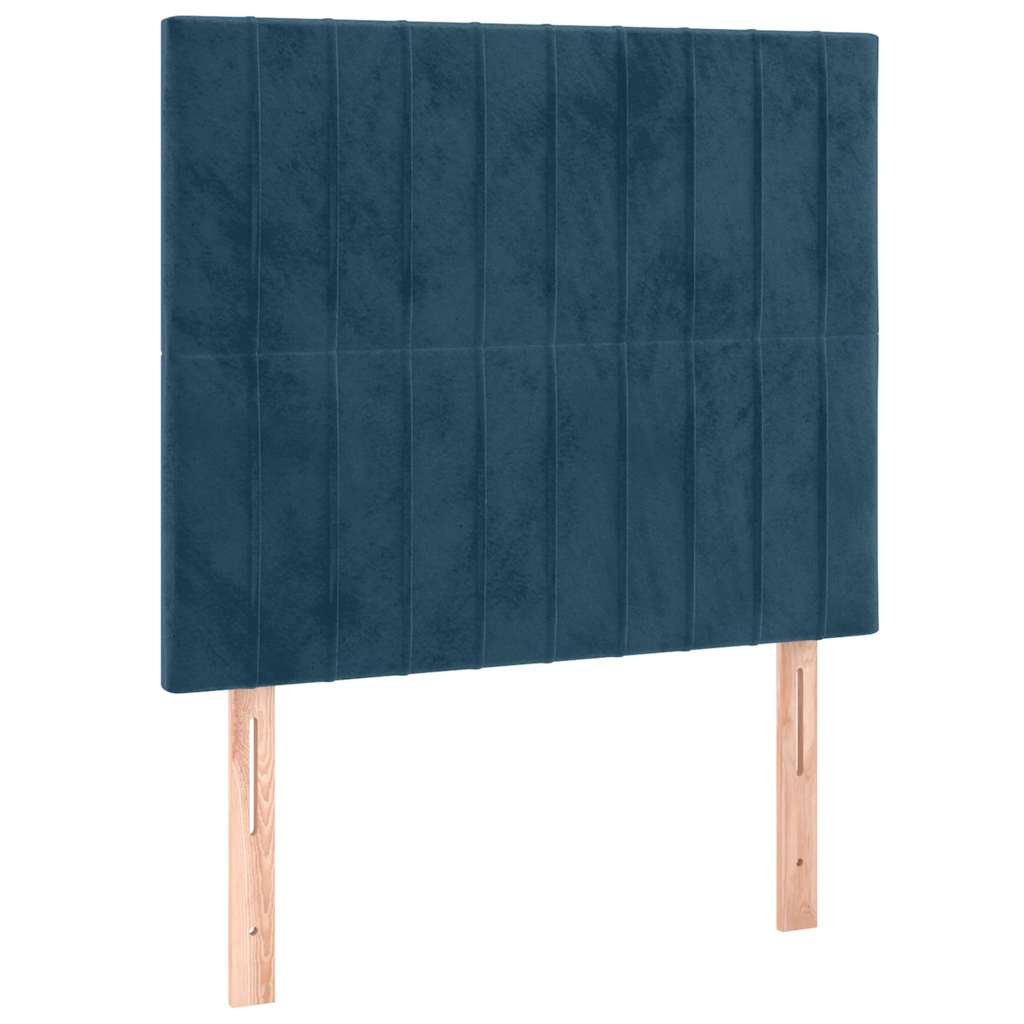 Bettgestell ohne Matratze Dunkelblau 90x190 cm Samt