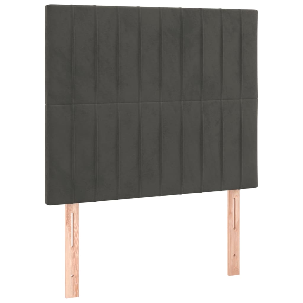 Bettgestell ohne Matratze Dunkelgrau 100x200 cm Samt