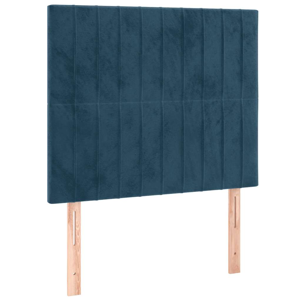 Bettgestell ohne Matratze Dunkelblau 100x200 cm Samt