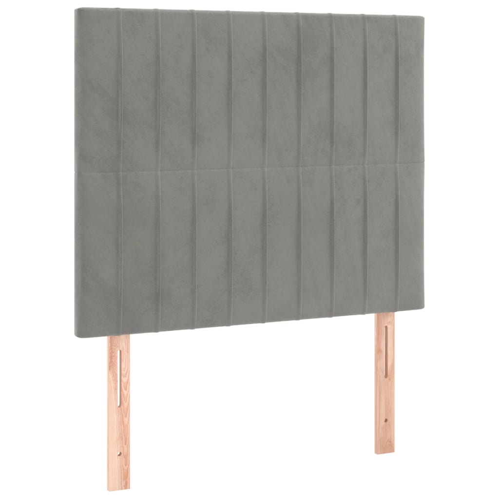 Bettgestell ohne Matratze Hellgrau 120x200 cm Samt
