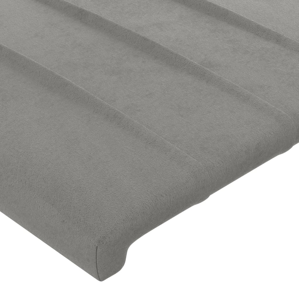 Bettgestell ohne Matratze Hellgrau 120x200 cm Samt