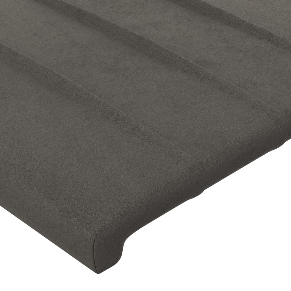 Bettgestell ohne Matratze Dunkelgrau 120x200 cm Samt