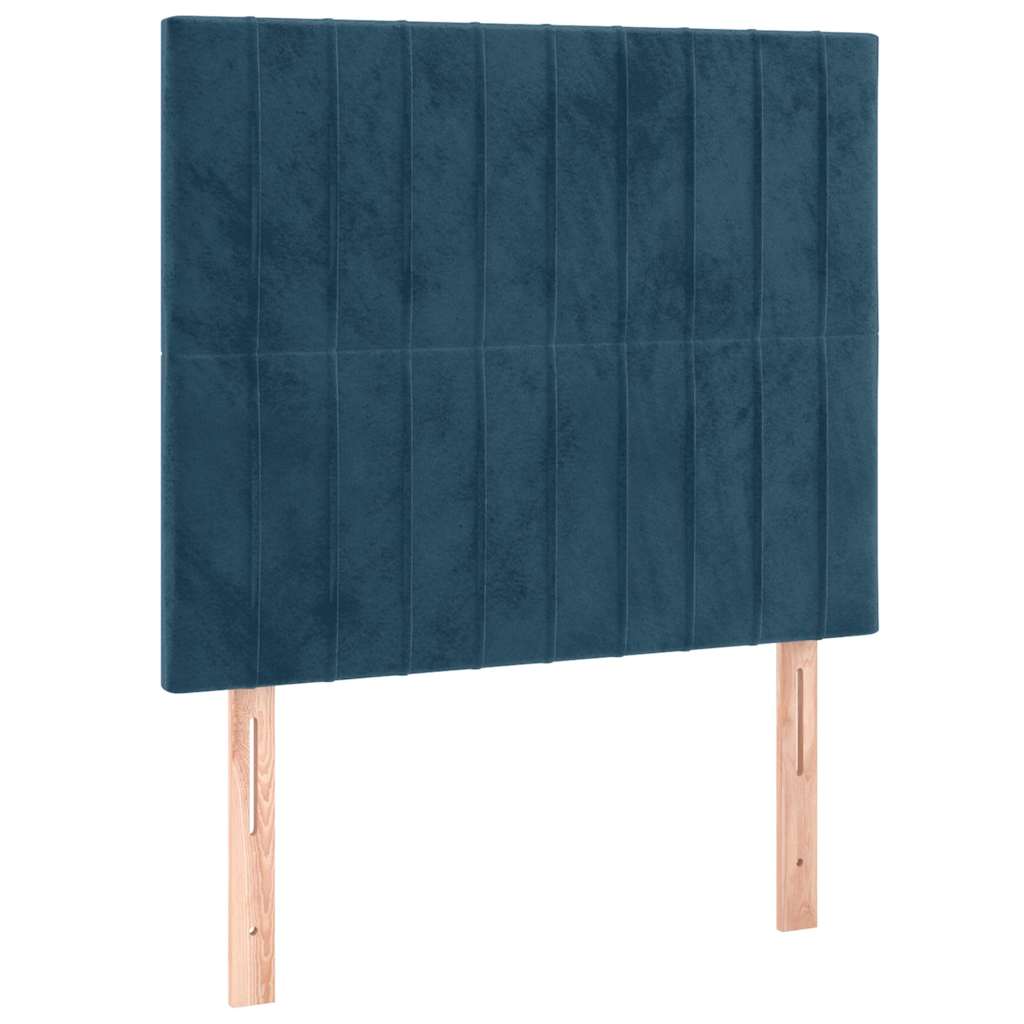 Bettgestell ohne Matratze Dunkelblau 120x200 cm Samt