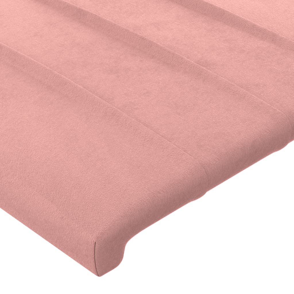 Bettgestell mit Kopfteil Rosa 120x200 cm Samt