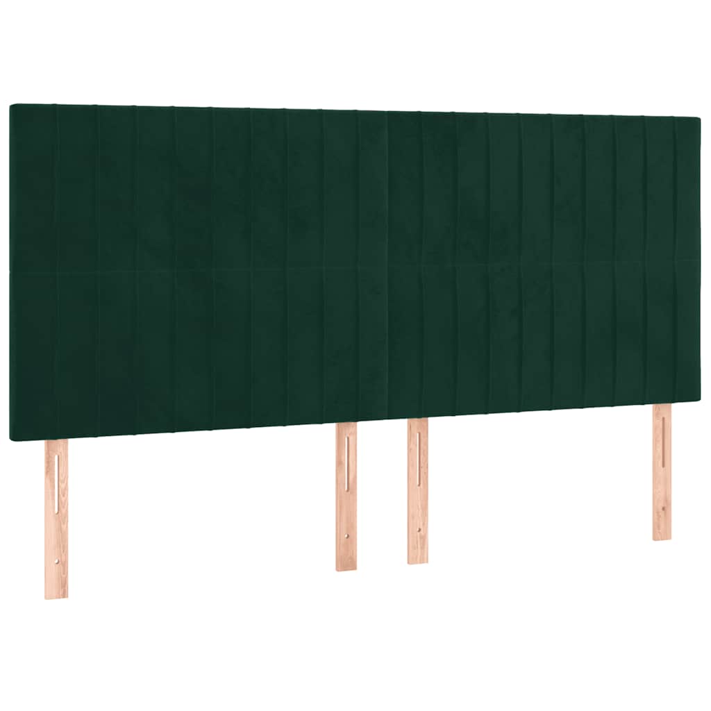 Bettgestell ohne Matratze Dunkelgrün 160x200 cm Samt