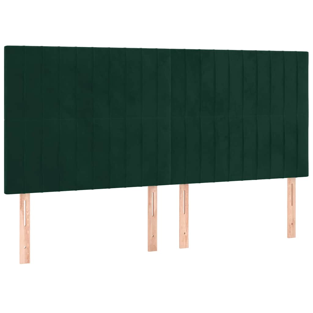 Bettgestell mit Kopfteil Dunkelgrün 180x200 cm Samt
