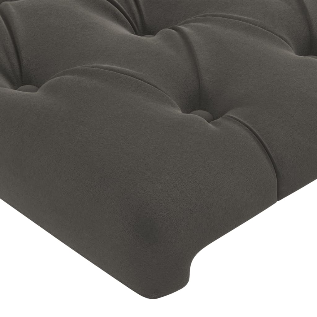 Bettgestell ohne Matratze Dunkelgrau 80x200 cm Samt