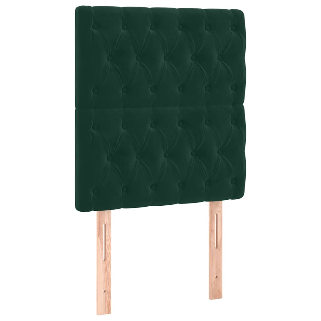Bettgestell ohne Matratze Dunkelgrün 80x200 cm Samt