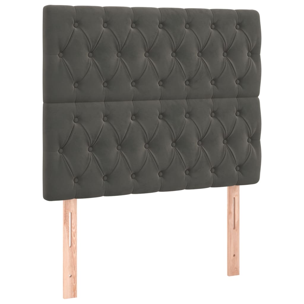 Bettgestell ohne Matratze Dunkelgrau 100x200 cm Samt
