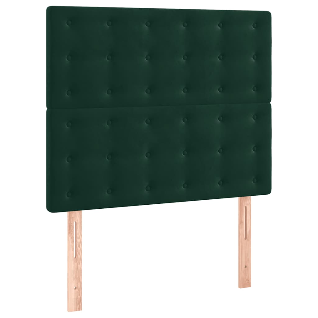 Bettgestell ohne Matratze Dunkelgrün 80x200 cm Samt