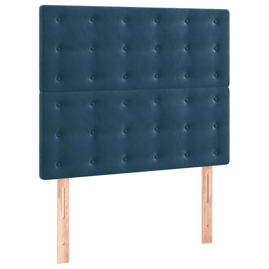 Bettgestell ohne Matratze Dunkelblau 80x200 cm Samt