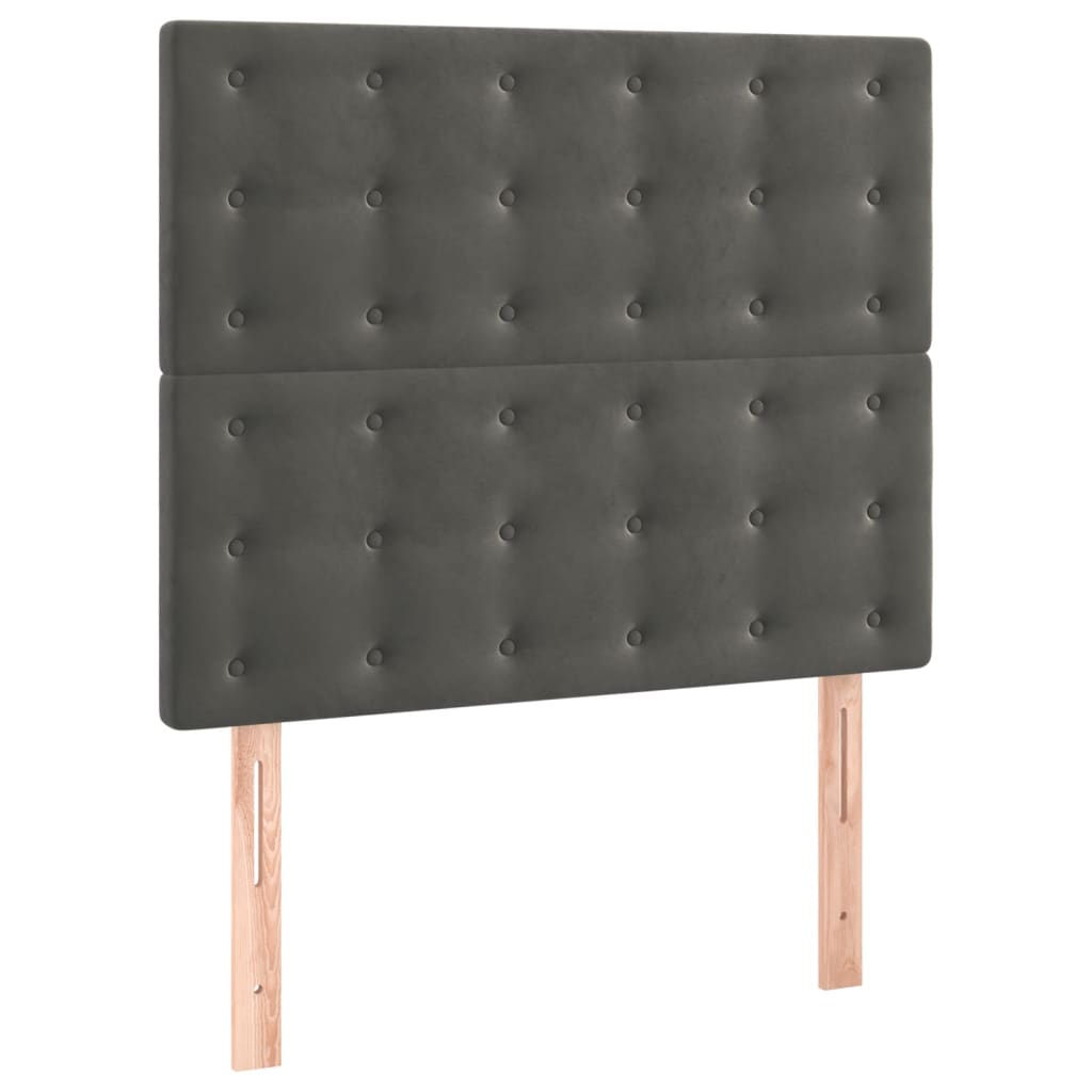 Bettgestell ohne Matratze Dunkelgrau 100x200 cm Samt