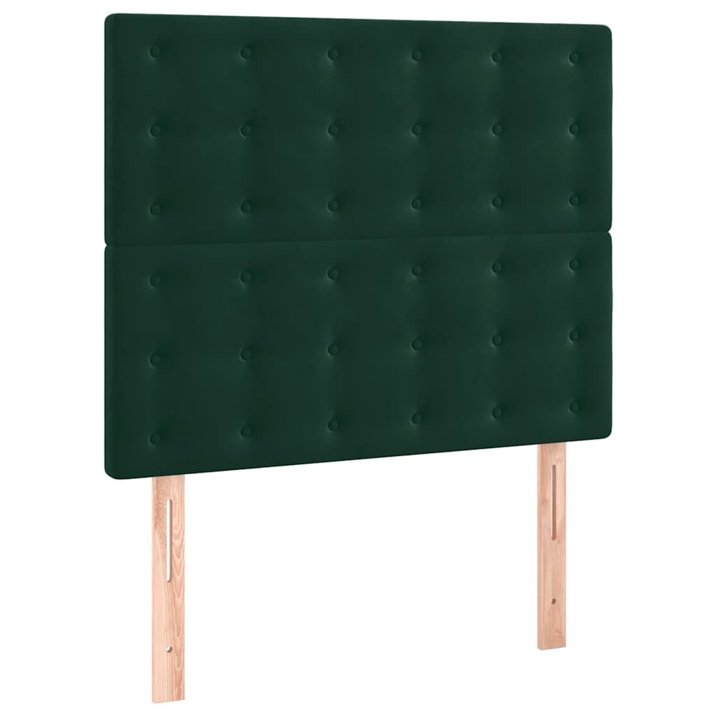 Bettgestell ohne Matratze Dunkelgrün 120x200 cm Samt