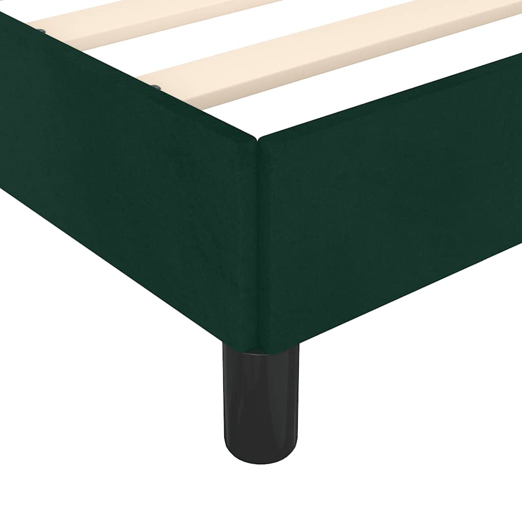 Bettgestell ohne Matratze Dunkelgrün 120x200 cm Samt