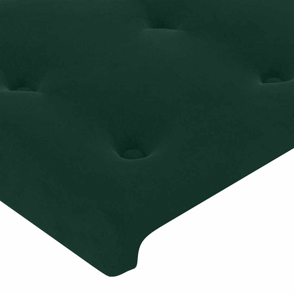 Bettgestell ohne Matratze Dunkelgrün 120x200 cm Samt